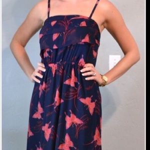 Express Butterfly Maxi Dress w/ Adjustable Straps